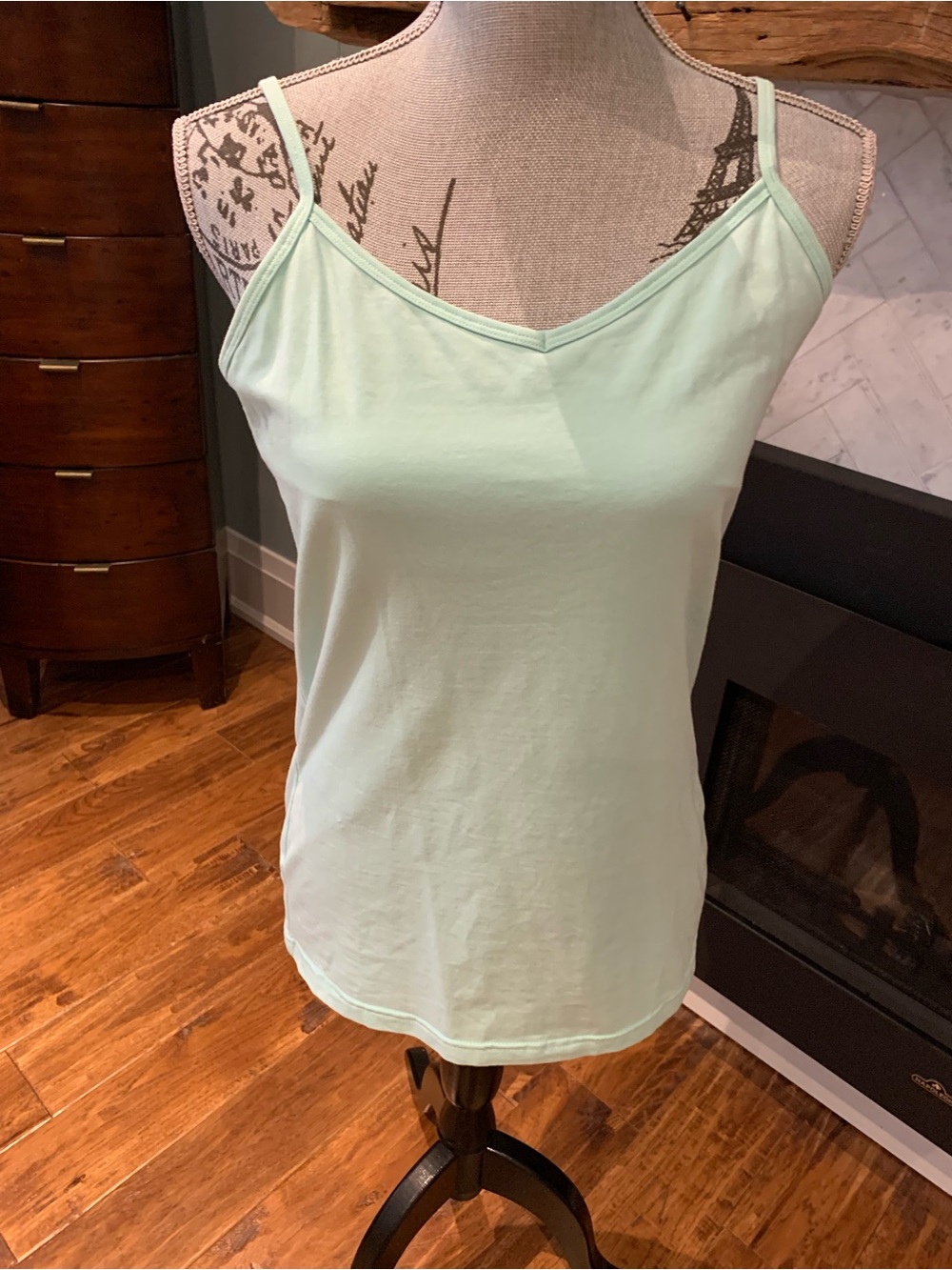 Lightweight Mint Green Spaghetti-Strap Tank Top
